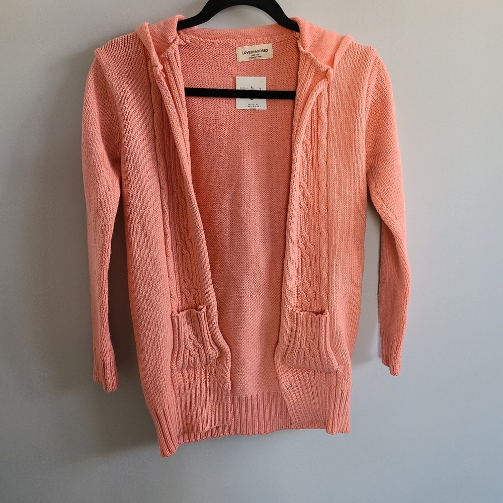 Brand New Loved & Adored Knit Peach Cardigan